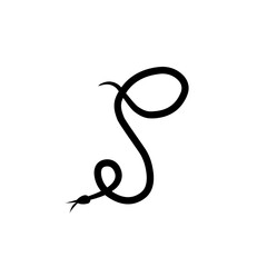 poisonous snake silhouette icon