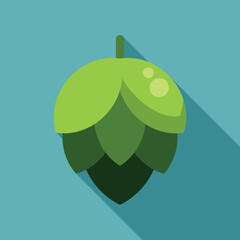 Minimalist vector illustration of a hop, perfect for representing beer brewing or as a design element for a brewery