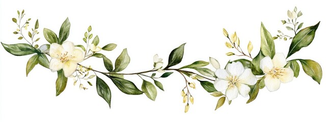 Elegant Watercolor Floral Arrangement: A Serene Nature Design for Home Decor and Celebrations