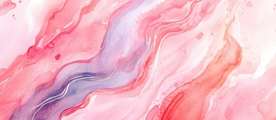 Delicate Fluidity: A Captivating Watercolor Artwork in Shades of Pink and Purple