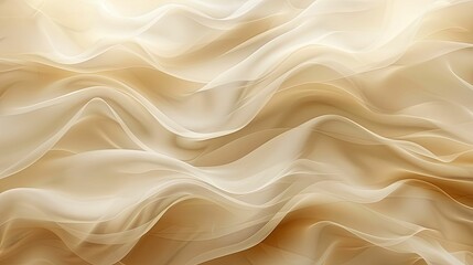 Obraz premium Abstract Wavy Texture of Sheer Light Beige Fabric