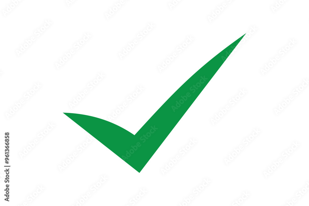 Canvas Prints green check mark transparent background png file