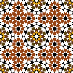 Seamless arabic geometric ornament based on traditional arabic art. Arabian tile. 
