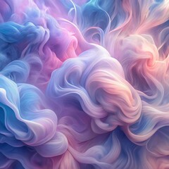 Obraz premium Swirling, wispy strands of soft colors, including shades of blue, purple, and pink, create a dreamy and ethereal atmosphere.