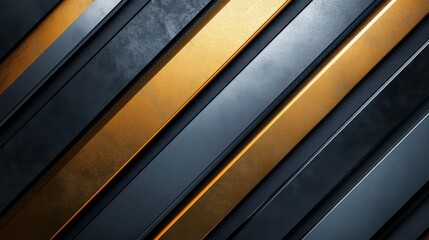 Abstract geometric background with gold and black stripes. .