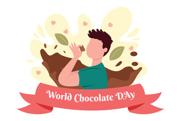 World Chocolate Day Flat Design Illustration