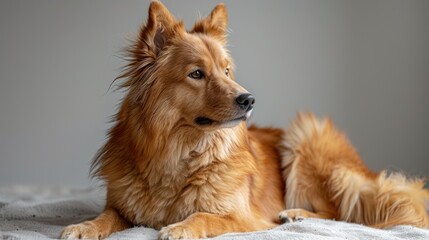 A  Close-up Portrait of a Golden-Brown Dog