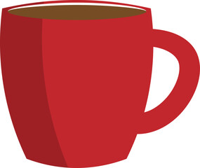 Autumn winter red mug illustration