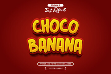 Choco banana editable text effect