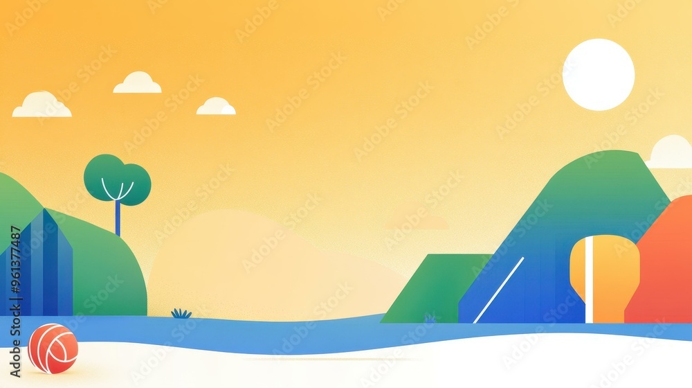 Poster a vibrant sports background featuring sharp geometric shapes, perfect for adding a modern touch to y