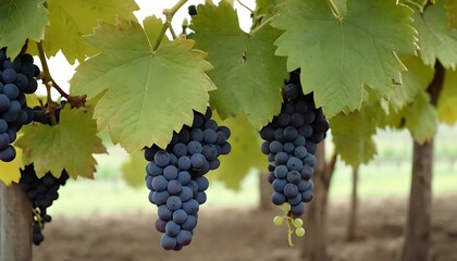 Fresh ripe purple red Grapes