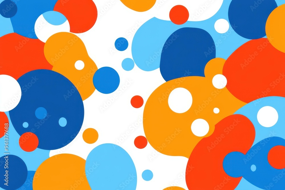 Poster an abstract blend of blue and orange colors symbolizes dynamic technical customer support and effect