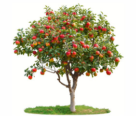 Apple tree isolated on white background