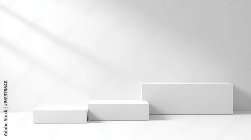 Poster a clean and minimal abstract background with soft geometric shapes, perfect for modern design and di