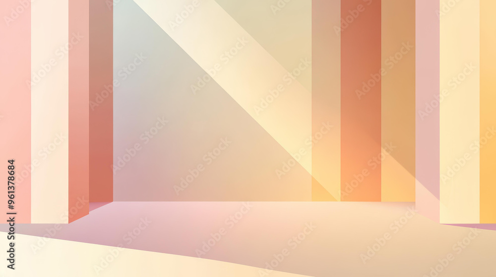 Poster a clean and minimal abstract background with soft geometric shapes, perfect for modern design and di