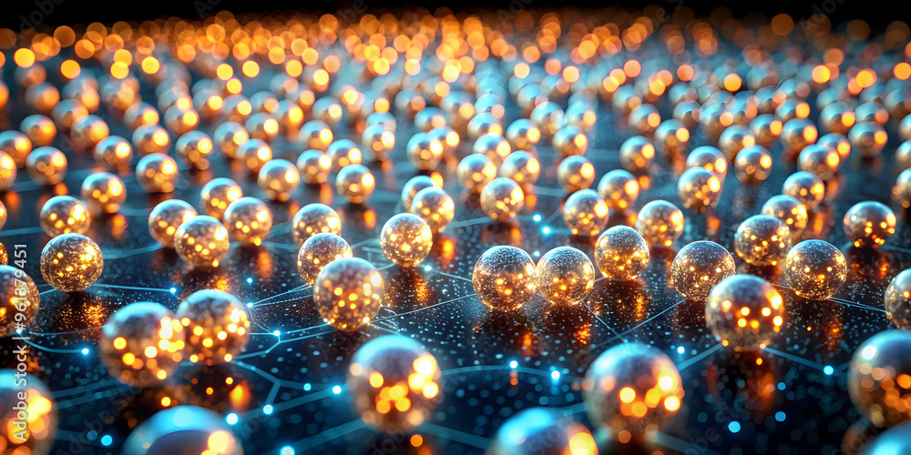 Poster neural network glow: a mesmerizing 3d render of interconnected nodes radiating vibrant energy, symbo
