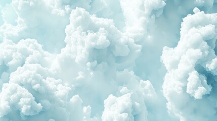 Naklejka premium Fluffy White Clouds In Blue Sky Background