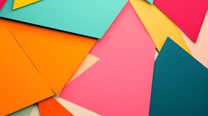 Vibrant Abstract Geometric Shapes for Inspiring Office Design