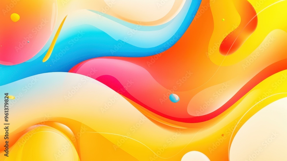 Poster Experience the beauty of fluid abstract backgrounds, with vibrant gradients and smooth circular shapes for modern designs.