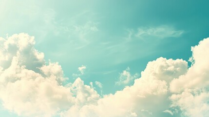 Fototapeta premium Beautiful White Clouds in a Blue Sky