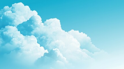 Blue Sky with White Clouds  Beautiful Nature Background