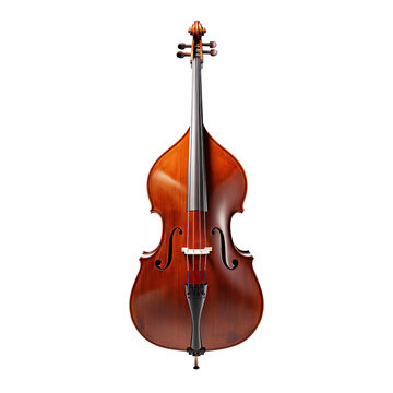 Double bass isolated on transparent and white background