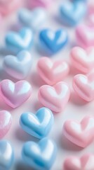 Fototapeta premium Sweet Hearts and Pastel Colors for Valentine's Day 
