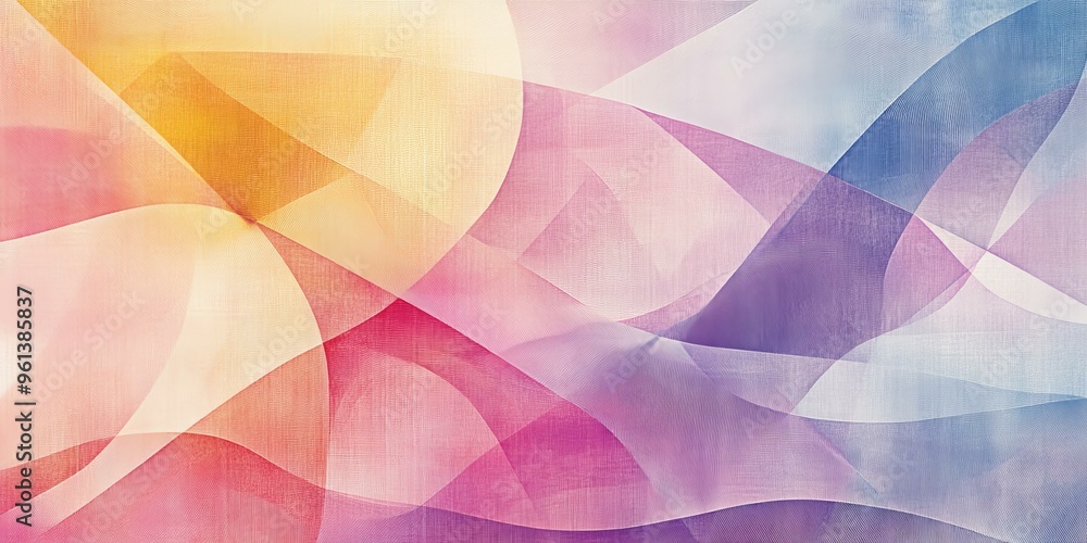 Poster abstract colorful layered fabric pattern.