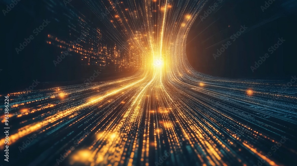 Poster stock and analytics driven by big data: ai, data science, technology, analysis, and visualization. d