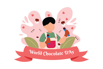 World Chocolate Day Flat Design Illustration