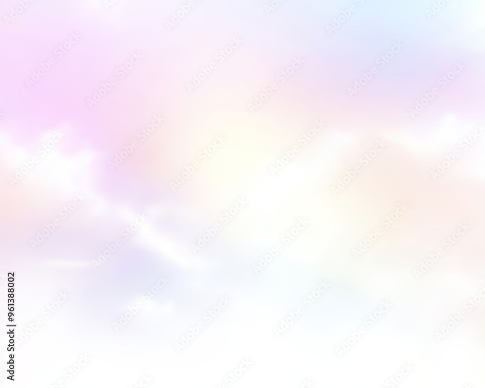 Poster transparent blurry gradient shape with holographic blurred circles and rainbow color shapes.