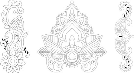 Decorative Indian ornament element
