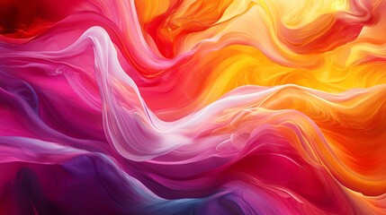 Obraz premium An abstract swirl of vibrant colors blending harmoniously, evoking emotion and creativity in a stunning visual display.