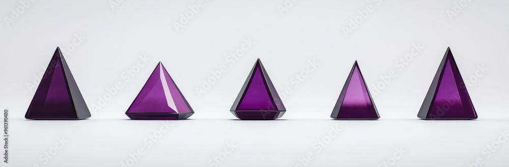 Poster streamer digital poster, flying gradient figures, controller buttons. transparent 3d background with