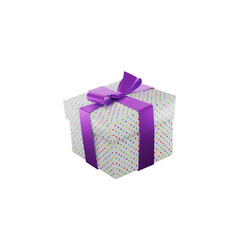 christmas present gift box on transparent background