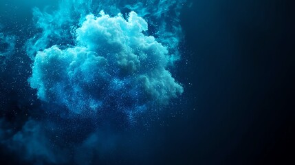 A stunning underwater cloud formation, showcasing beautiful shades of blue and intricate textures for mesmerizing aquatic visuals.