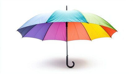 Fototapeta premium Vibrant Multicolored Umbrella Shielding Against Rain and Weather Elements