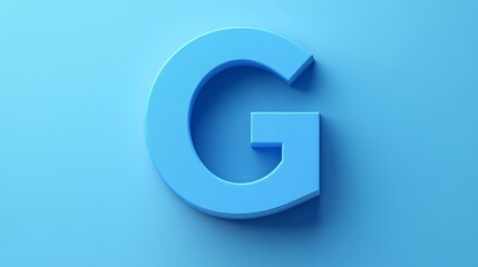 A separate letter "G" in 3D format on a white background, a symbol of the alphabet.