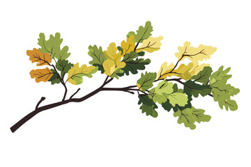 Tree branches silhouette isolated on white background. Vector illustration forest design and element landscape season. Autumn clip art and decoration abstract outdoor