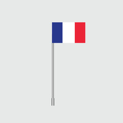 French national flag isolated background. Vector