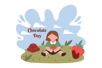 World Chocolate Day Flat Design Illustration