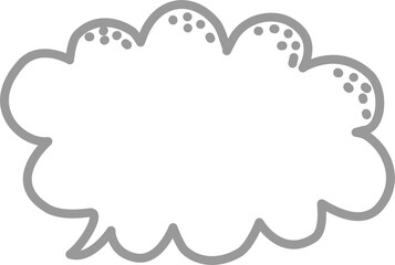 Black and white color speech bubble balloon, icon sticker memo keyword planner text box banner, flat svg transparent element design