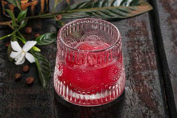 Cocktail with sweet watermelon juice