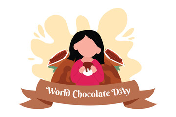 World Chocolate Day Flat Design Illustration