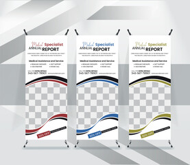 Medical healthcare Awesome X Banner Stands design template