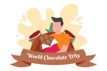 World Chocolate Day Flat Design Illustration