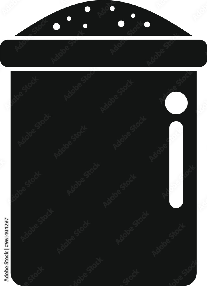 Poster simple vector icon of a container with some kind of powder in it