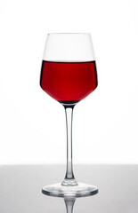 Red Wine Glass on white