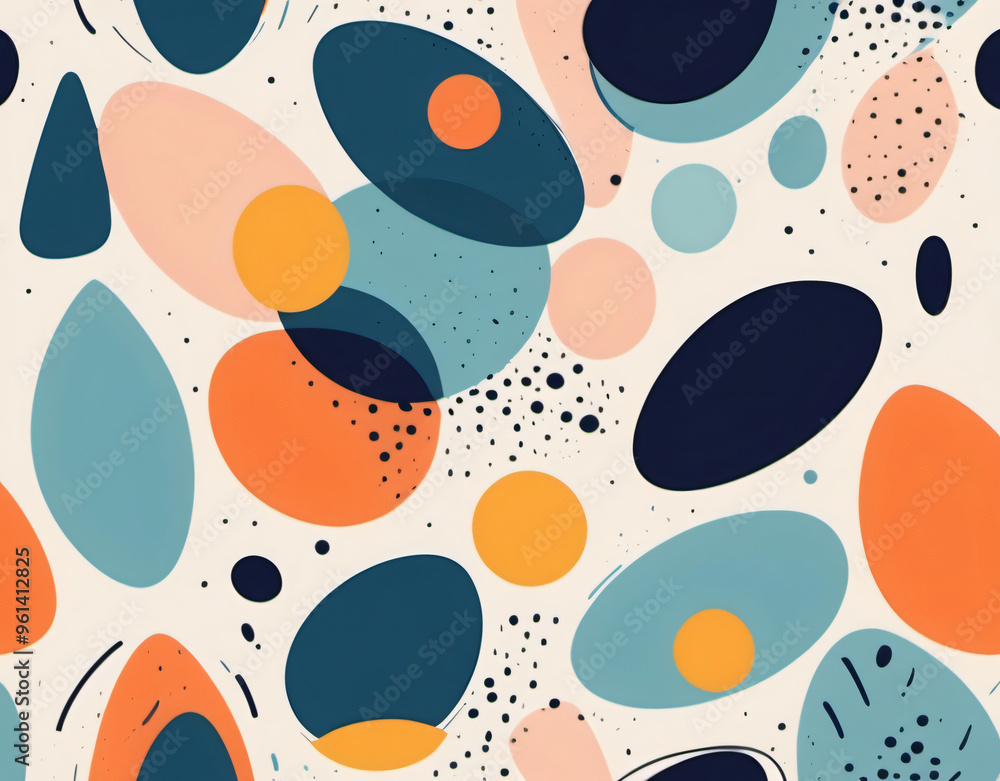 Poster seamless pattern with circles