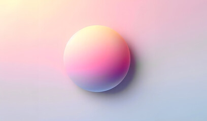 A 3d pink sun above the cloud  pink pastel gradient